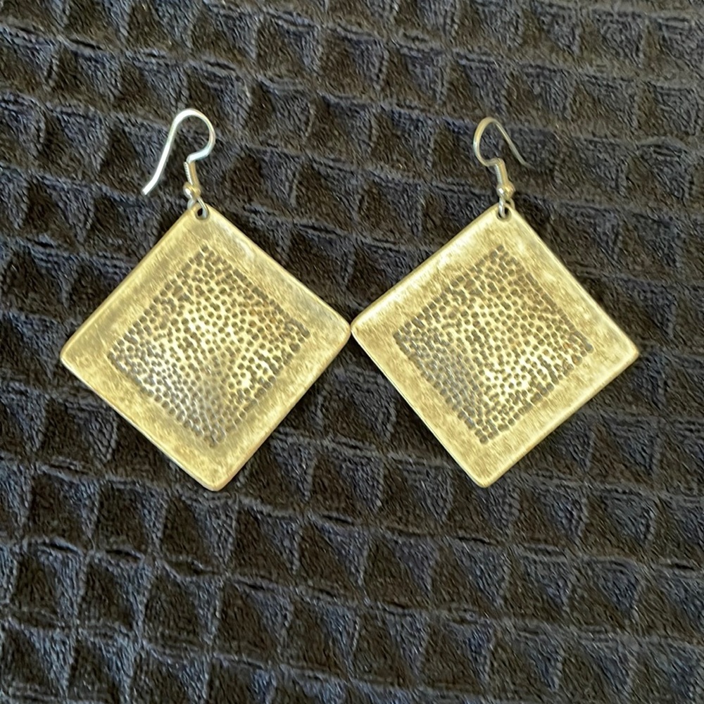 Artisan Pewter Earrings, 2”